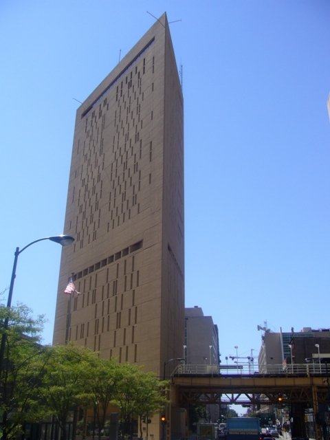 22 - Downtown prison with rooftop basketball court