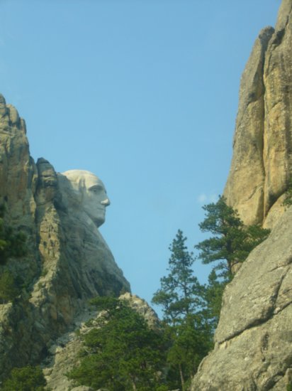 George Washington profile from Mt Rushmore