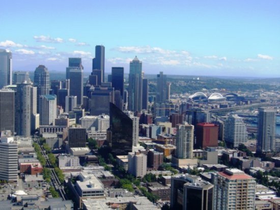 Looking downtown from Space Needle