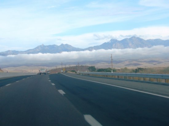 Mountains floating in the clouds