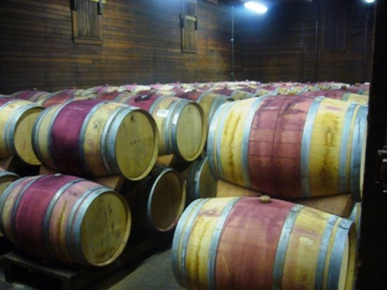 Trefethen - kegs of wine aging