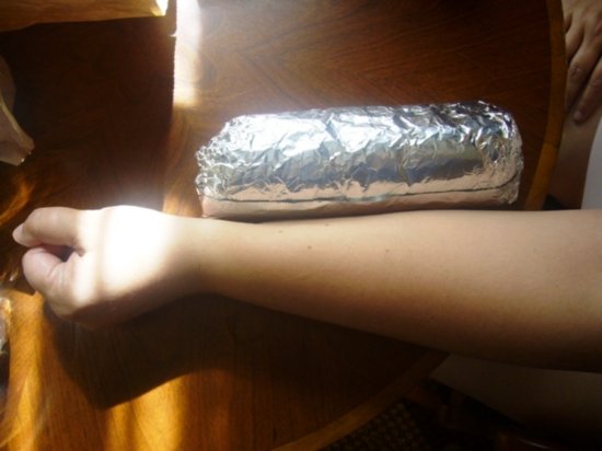 Burrito the size of your forearm!