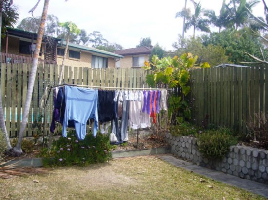 Melissa's laundry hung out to dry