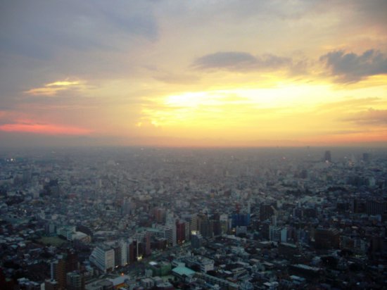 Tokyo Sunset from our hotel room