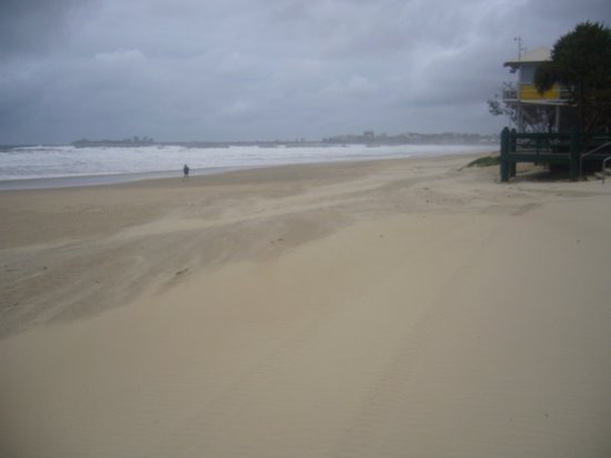 Lonely, cold, wet beach