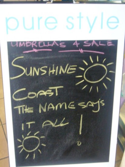 Sunshine coast - umbrellas for sale