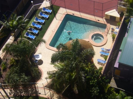 View of the apartment pool from our unit