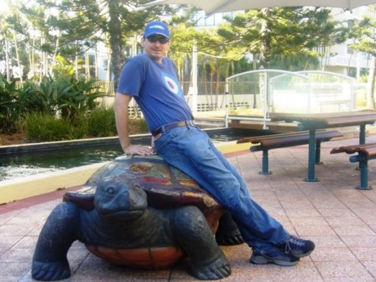 Colin & a turtle