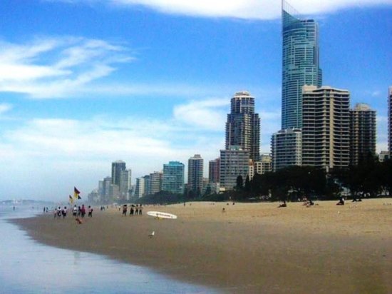 Surfers Paradise viewed from the beach