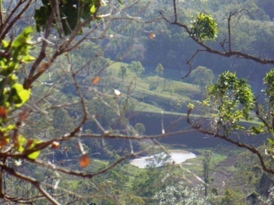 Dam in the valley below