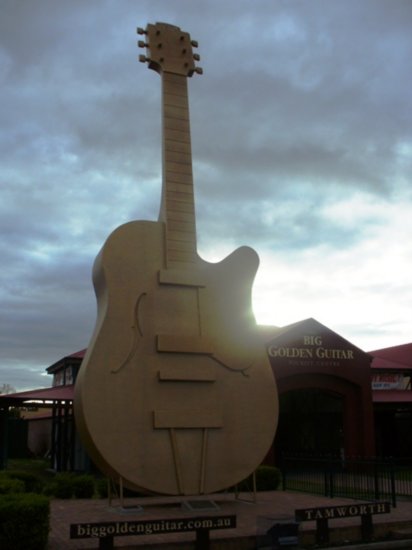 The guitar at sunset