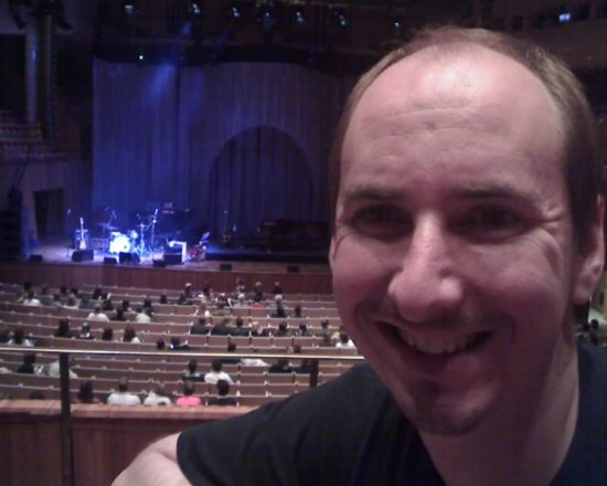 Colin inside the Opera House (phone pic)