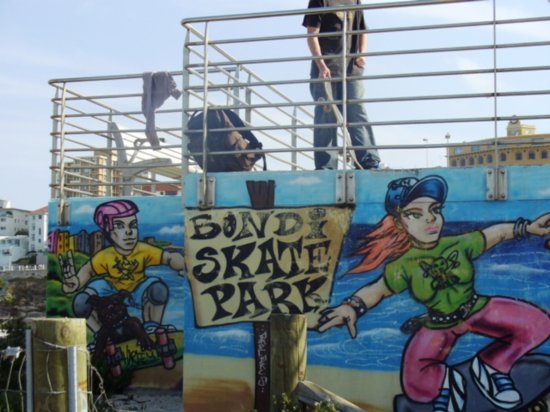 Skateboard park in Bondi beach