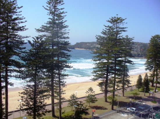 View from our Manly beach hotel