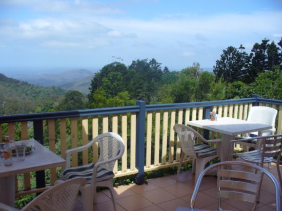 Mount Glorious Cafe-that's our lunch on the table