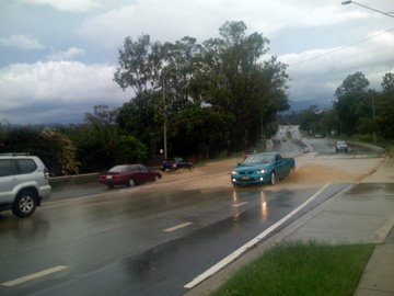 Flooded street