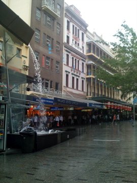 Rain Soaked Brisbane streets