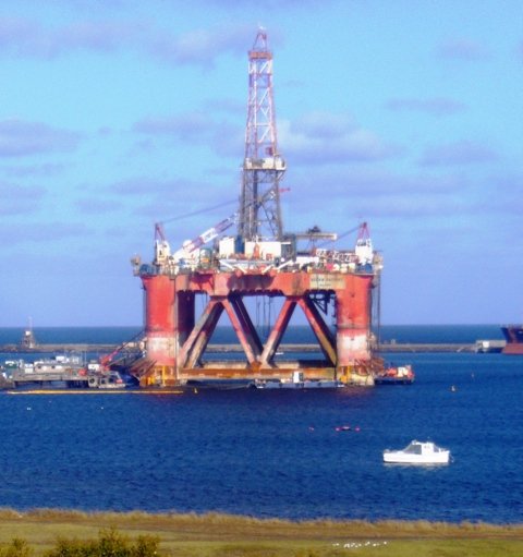 20 Story Oil Rig in port to be worked on