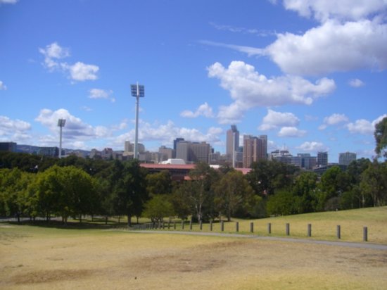 Adelaide, just beyond the cricket grounds