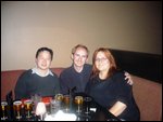 Jerome, Colin and Melissa at dinner