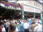 Throngs of crowds at Pike Place Market