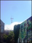 Sutro tower hovering above the fog