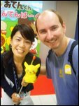 Our tour guide Mina and Colin with Pikachou