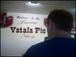 Colin ordering a round of "Famous" Yatala pies