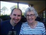 Colin & his mum, Alma after enjoying their pies