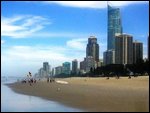 Surfers Paradise viewed from the beach