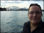 Melissa in front of Opera House and Bridge