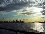 Sunset over Sydney, taken from Ferry