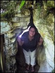 Melissa in cave entrance