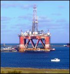 20 Story Oil Rig in port to be worked on