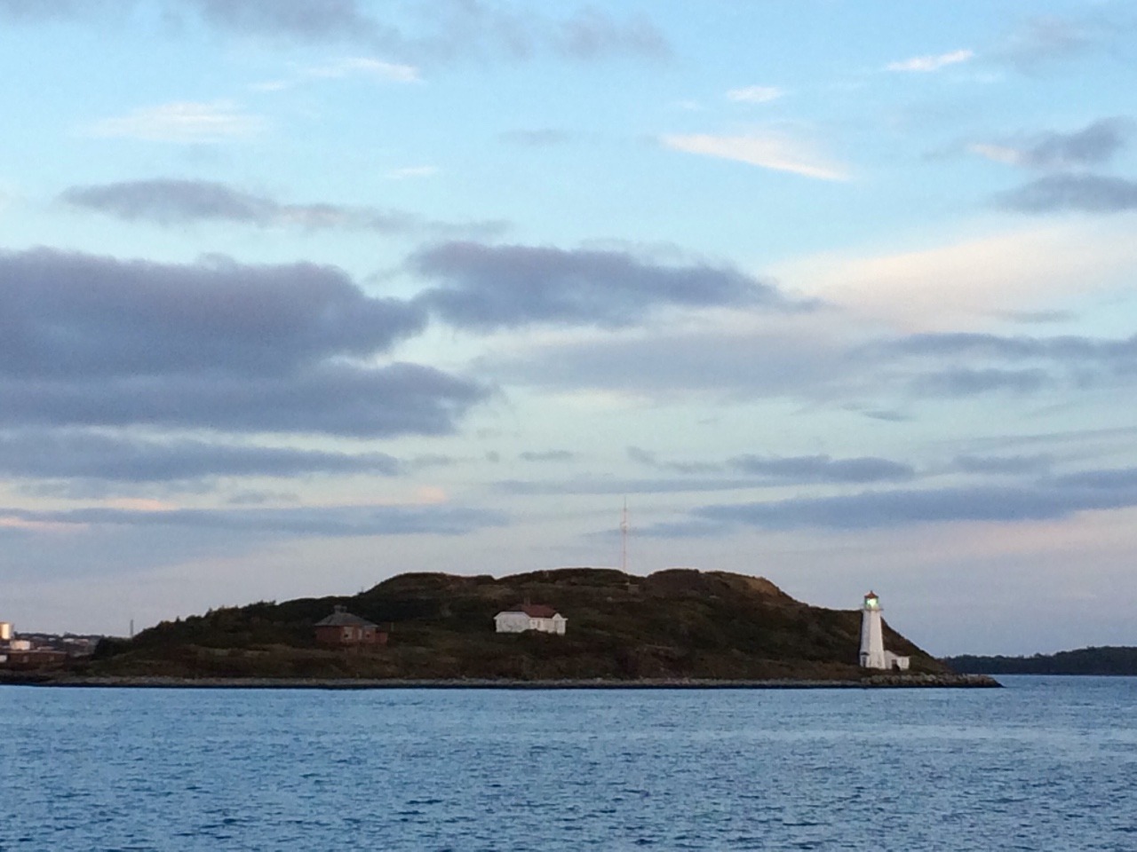 George's Island Lighthouse at dusk