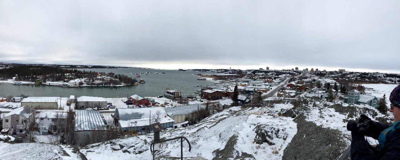 Yellowknife and Great Slave Lake panorama