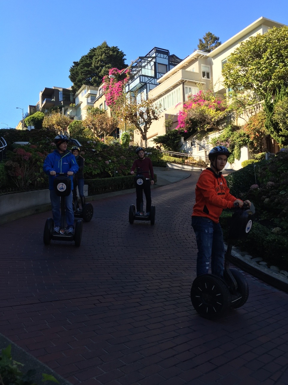 Segway tour down Lombard Street