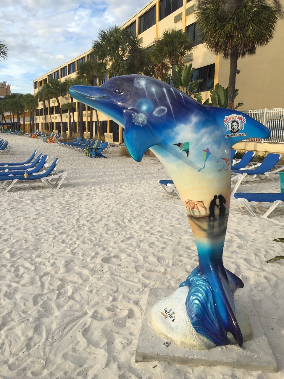 Dolphin Statue on the beach