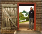 Colin saying goodbye to Anne's house