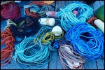 Colourful boat ropes