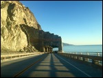 Road shed to protect from rock slides