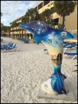 Dolphin Statue on the beach