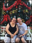 Tumbleweeds in front of the Epcot Christmas tree